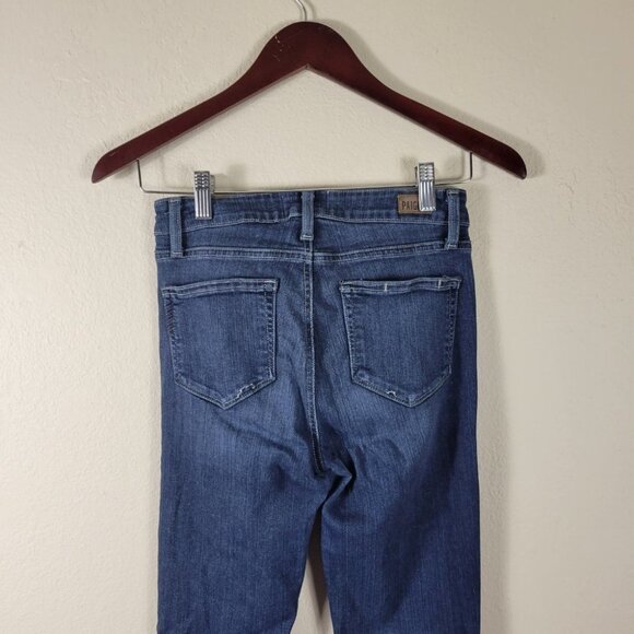 Paige Hoxton Ankle Skinny Jeans - Medium Dark Rinse Wash Denim Size 25 - Picture 5 of 14